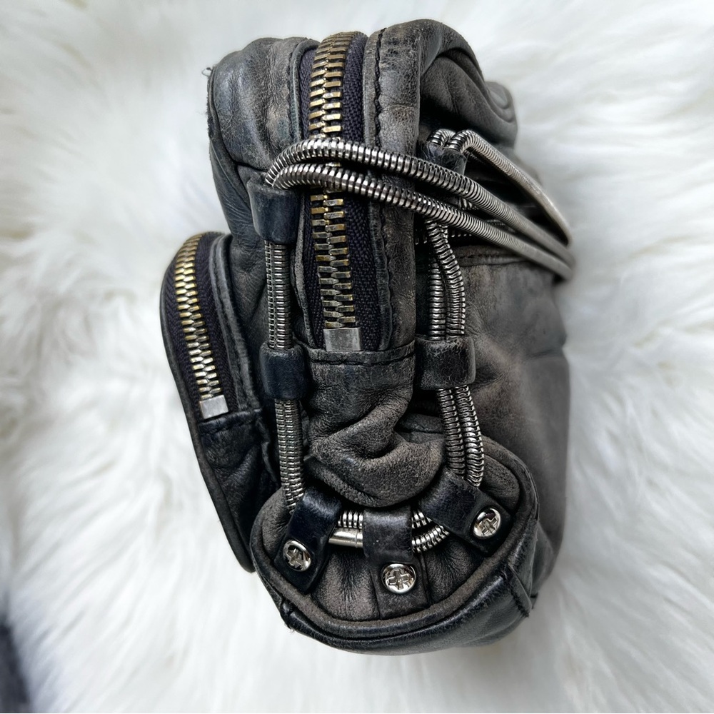Alexander Wang Crossbody Bag Leather Distressed Grunge Rock - Picture 15 of 15